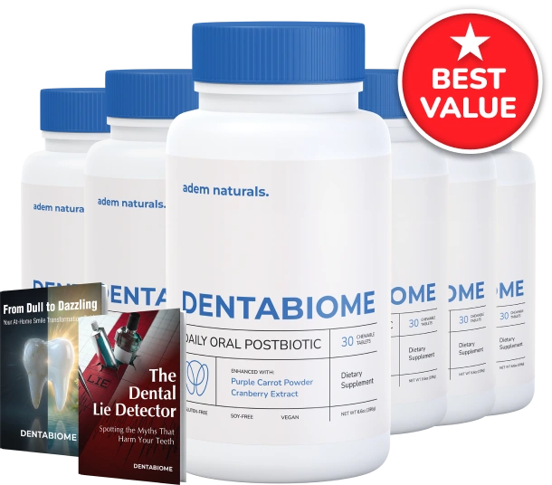DentaBiome six bottle best value package with bonus guides